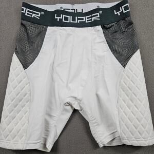 Youper Elite Compression Padded Sliding Shorts w/Cup Pocket Baseball LARGE